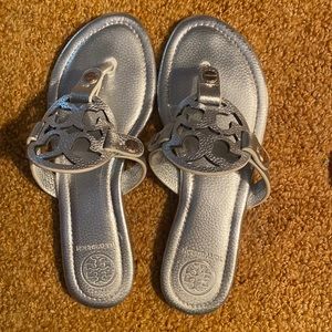 Silver Tory Burch Sandals